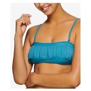 Hula Honey Fringe Bandeau Swim Top NWT